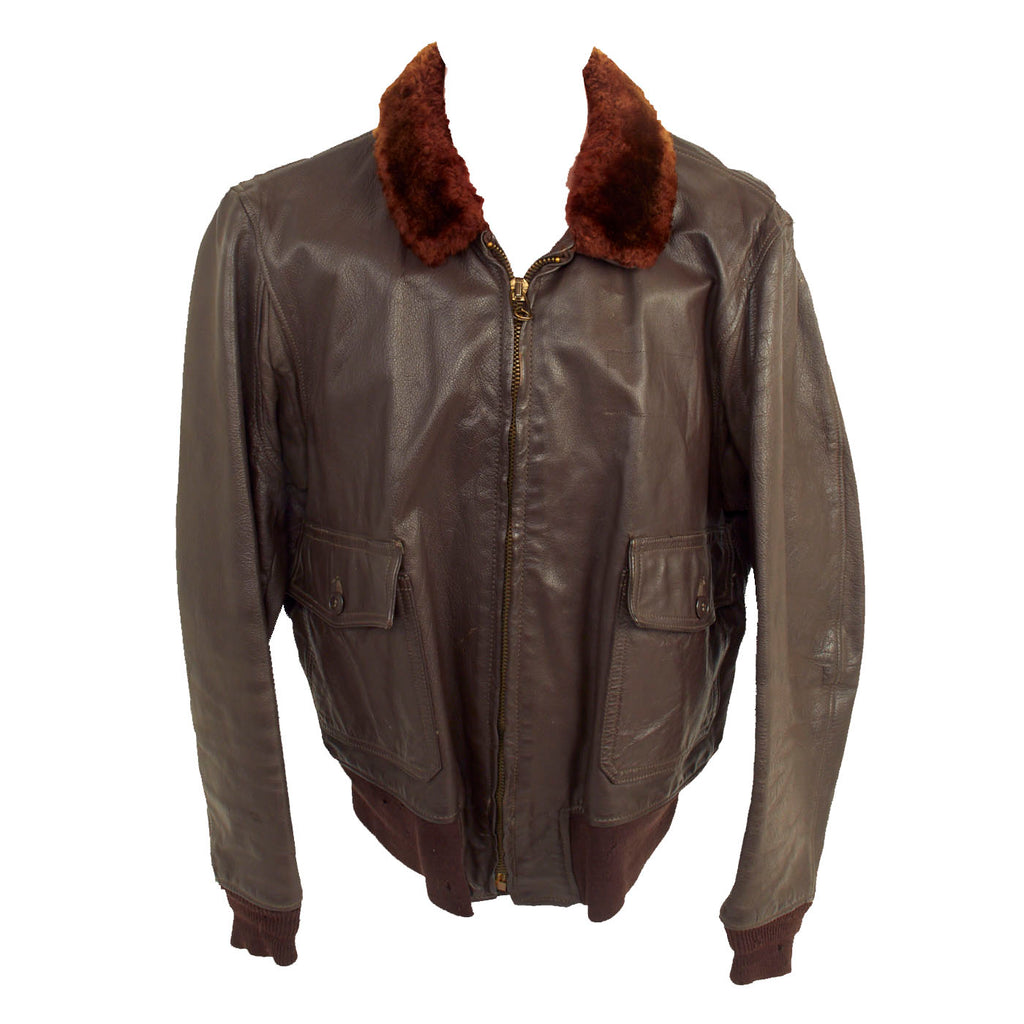 Original U.S. Vietnam War United States Navy G-1 Intermediate Flight Jacket Dated 1968 - Size 46 Original Items