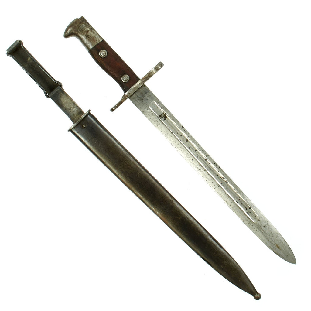 Original U.S. Pre-WWI M1892 Bayonet and Scabbard for Springfield Krag-Jørgensen Rifles - dated 1901 Original Items