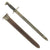 Original U.S. WWII Battlefield Pickup M1942 Garand Rifle Bayonet by PAL with Detroit Gasket M3 Scabbard Original Items