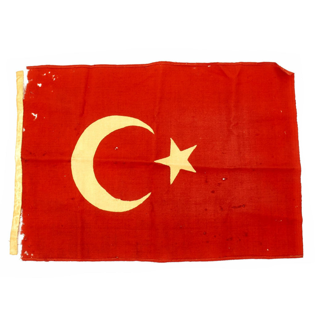 Original Ottoman Empire WWI Turkish Wool Flag - 19" x 29" Original Items