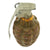 Original U.S. WWII MkII Green Overpainted Yellow Early War High Explosive Pineapple Inert Grenade Original Items