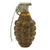 Original U.S. WWII MkII Green Overpainted Yellow Early War High Explosive Pineapple Inert Grenade Original Items