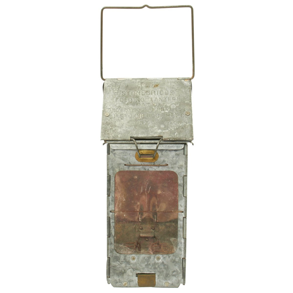Original U.S WWI Medical Corps Stonebridge Automatic Folding Candle Lantern - Fully Operational Original Items