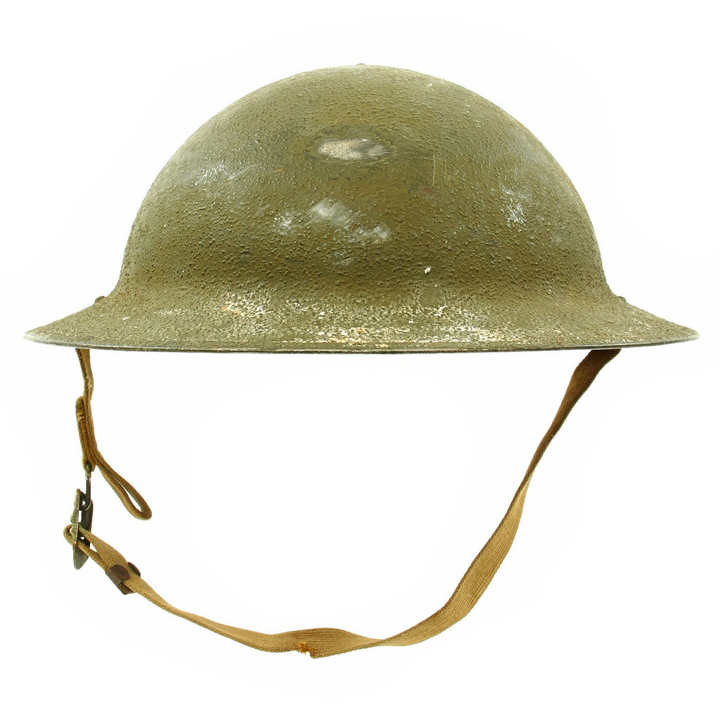 Original U.S. WWII M1917A1 Named Kelly Helmet with Textured Paint - Pvt. Grant King Original Items