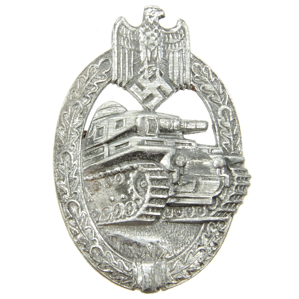 Original German WWII Panzer Assault Tank Badge Silver Grade by Rudolf Karneth Original Items