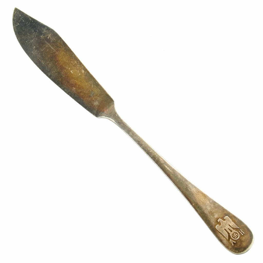 Original German WWII Adolf Hitler Informal Pattern Silver Fish Knife Original Items