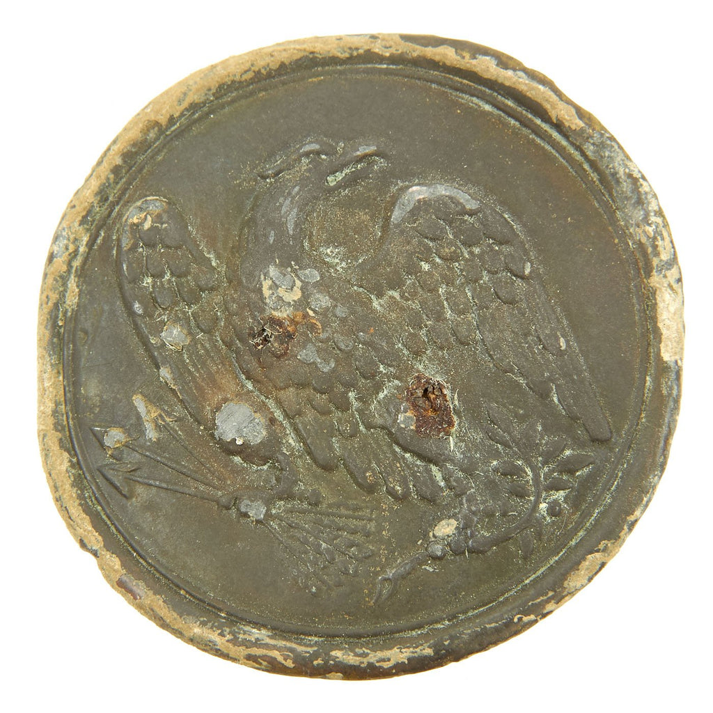 Original U.S. Civil War Cartridge Box Sling Eagle Breast Plate - Excavated at Battle of Lookout Mountain Original Items