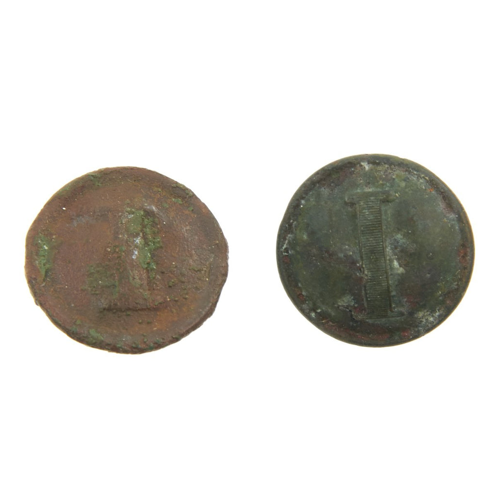 Original U.S. Civil War Confederate Infantry Chickamauga Battlefield Excavated I Button Set Original Items