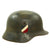 Original German WWII Service Worn Army Heer M35 Single Decal Helmet Shell - ET62 Original Items