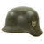 Original German WWII Service Worn Army Heer M35 Single Decal Helmet Shell - ET62 Original Items