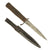Original German WWI Trench Fighting Knife by Demag of Duisburg with Ribbed Grips & Scabbard Original Items