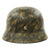 Original German WWII Tropical Camouflage Luftwaffe Double Decal M35 Helmet - Stamped Q64 Original Items