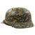 Original German WWII Tropical Camouflage Luftwaffe Double Decal M35 Helmet - Stamped Q64 Original Items