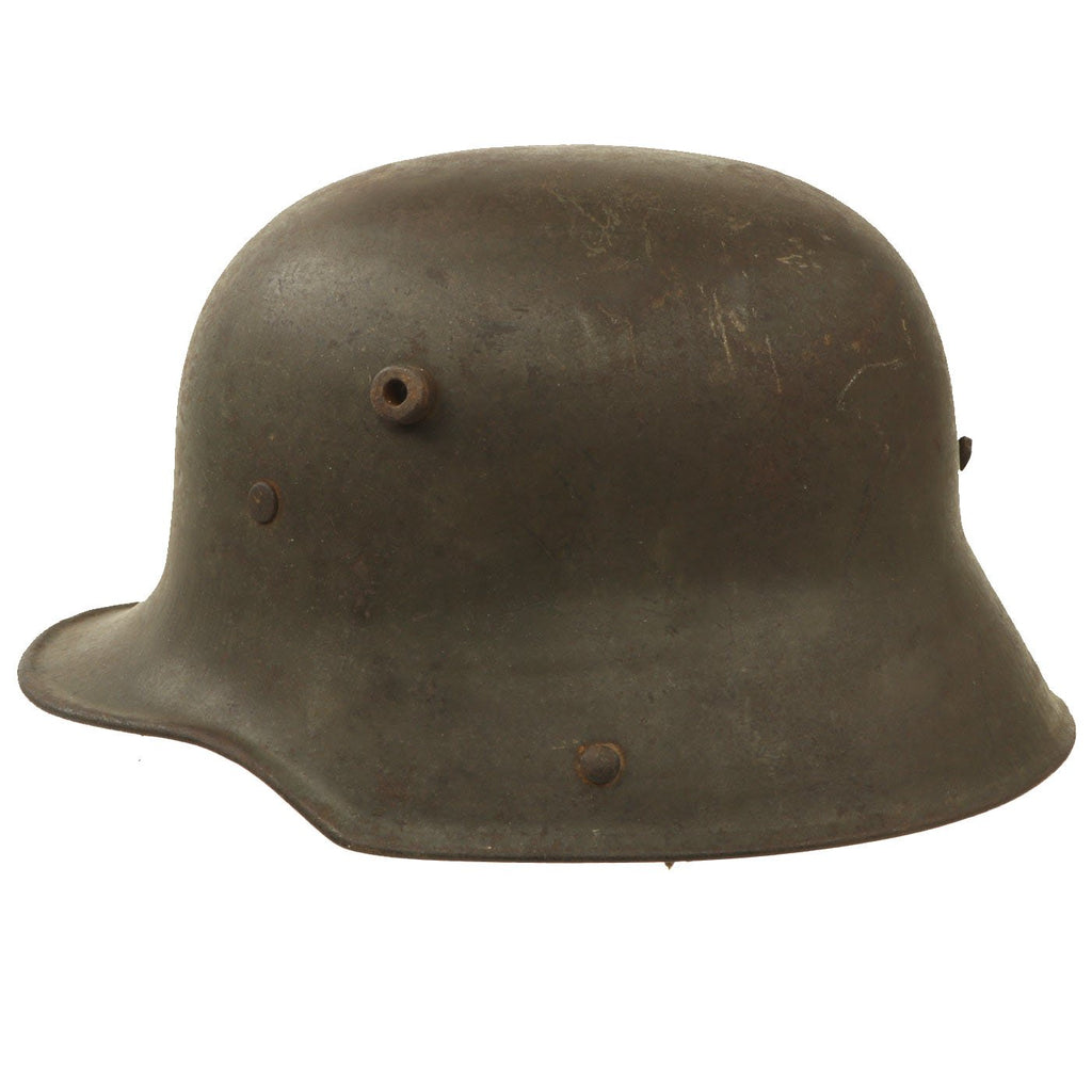 Original Imperial German WWI M16 Stahlhelm Helmet with Liner Remnants - marked Si.66 Original Items