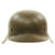 Original German WWII M42 SS Single Decal Helmet with Bring Back Certificate - Size 64 Original Items
