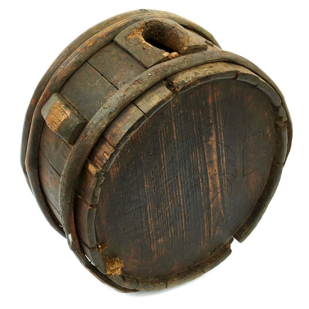 Original U.S. Civil War Confederate 1861 Dated South Carolina Artillery Wooden Drum Canteen Original Items