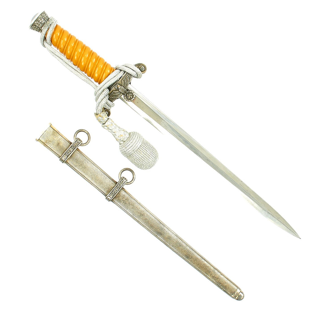 Original WWII German Army Heer Officer Dagger by Carl Eickhorn with Portepee - Excellent Condition Original Items
