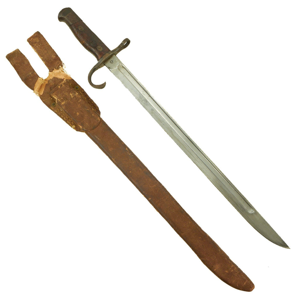 Original Japanese Early WWII Arisaka Type 30 Bayonet by Kokura with Rubberized Scabbard and Frog Original Items