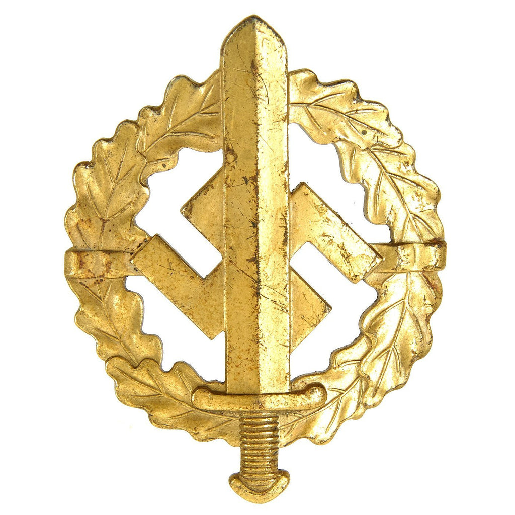 Original German WWII SA Sports Badge in Gold Grade by Berg & Nolte A.G. of Lüdenscheid Original Items