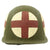 Original WWII U.S. Medic Schlueter Front Seam Fixed Bale M1 Helmet with Firestone Liner Original Items