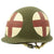 Original WWII U.S. Medic Schlueter Front Seam Fixed Bale M1 Helmet with Firestone Liner Original Items