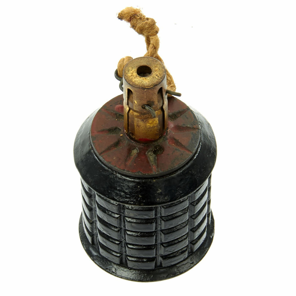 Original Japanese WWII Type 97 Inert Fragmentation Hand Grenade with Fuse dated 1940 Original Items