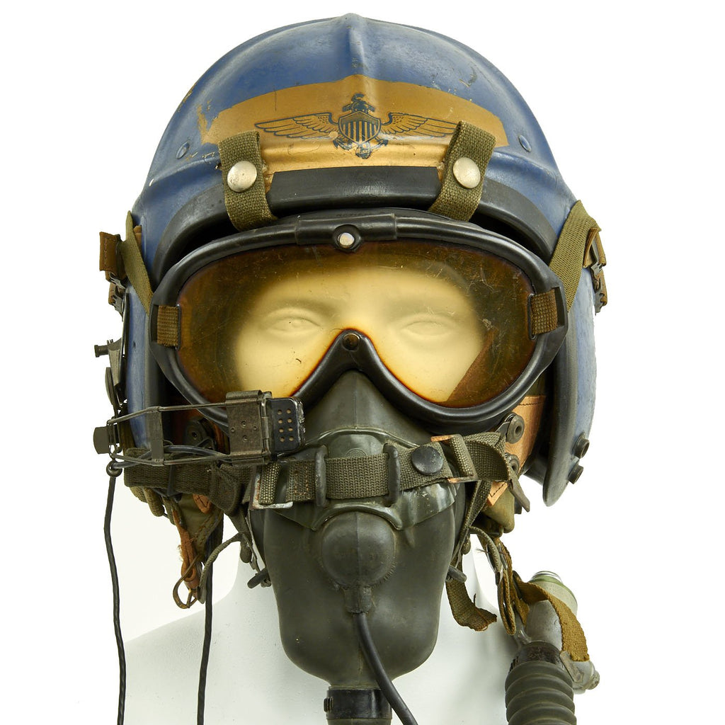 Original U.S. Navy USN 1950s Gentex H-4 Flight Helmet with Cloth 
