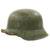 Original German WWII M42 Camouflage Painted Steel Helmet with Size 55 Liner - EF62 Original Items
