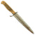 Original German WWII Ribbed Wood Handle Trench Fighting Knife with Steel Boot Scabbard Original Items