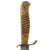 Original German WWII Ribbed Wood Handle Trench Fighting Knife with Steel Boot Scabbard Original Items