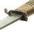 Original German WWII Ribbed Wood Handle Trench Fighting Knife with Steel Boot Scabbard Original Items