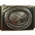 Original German WWII Luftwaffe Leather Belt with Steel Painted Buckle - both dated 1942 Original Items