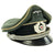 Original German WWII Army Heer Officer Visor Crush Cap by Schellenberg with Photo of USGI Wearing Hat Original Items