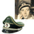 Original German WWII Army Heer Officer Visor Crush Cap by Schellenberg with Photo of USGI Wearing Hat Original Items