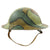 Original U.S. WWI M1917 Doughboy Helmet with Original Camouflage Textured Paint - size 6 7/8 Liner Original Items