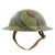 Original U.S. WWI M1917 Doughboy Helmet with Original Camouflage Textured Paint - size 6 7/8 Liner Original Items