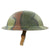 Original U.S. WWI M1917 Doughboy Helmet with Original Camouflage Textured Paint - size 6 7/8 Liner Original Items