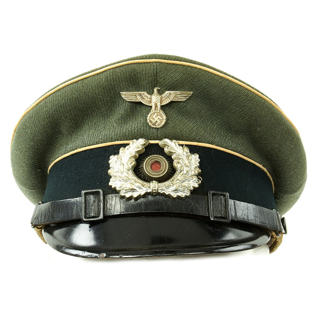 Original German WWII Army Heer Infantry NCO EM Visor Cap - Size 57 Original Items