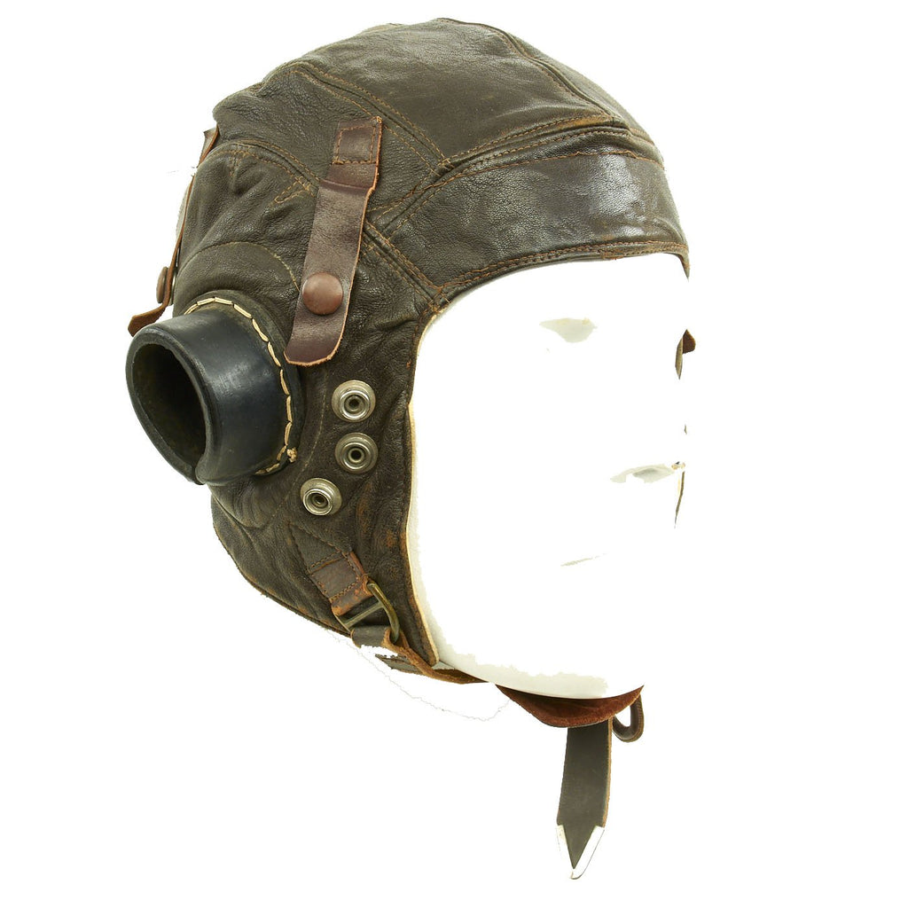 Original British WWII RAF Type C Leather Flying Helmet Original Items