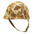 Original U.S. WWII 1943 M1 McCord Fixed Bale Helmet with USMC Camo Poncho Cover and Westinghouse Liner Original Items