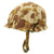 Original U.S. WWII 1943 M1 McCord Fixed Bale Helmet with USMC Camo Poncho Cover and Westinghouse Liner Original Items