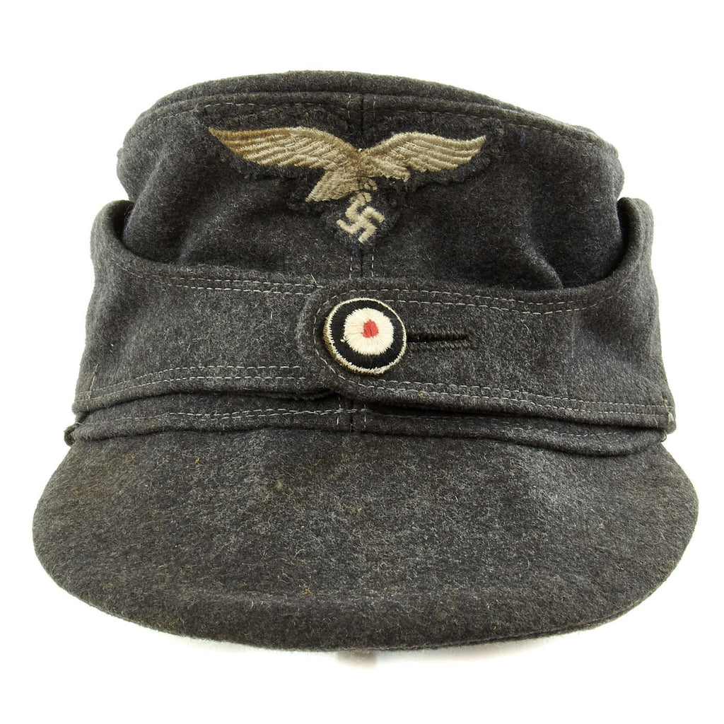 Original German Luftwaffe M43 Field Cap with Cockade Button Original Items