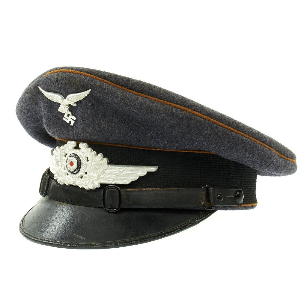 Original German WWII 1936 Dated Luftwaffe Signal Corps Other Ranks Visor Cap by Robert Lubstein Original Items