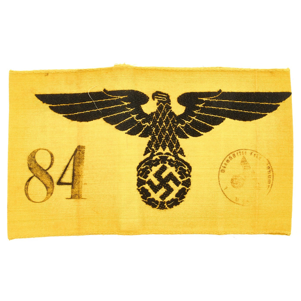 Original German WWII State Service Armband marked for P.O.W. Work Battalion 24 Original Items