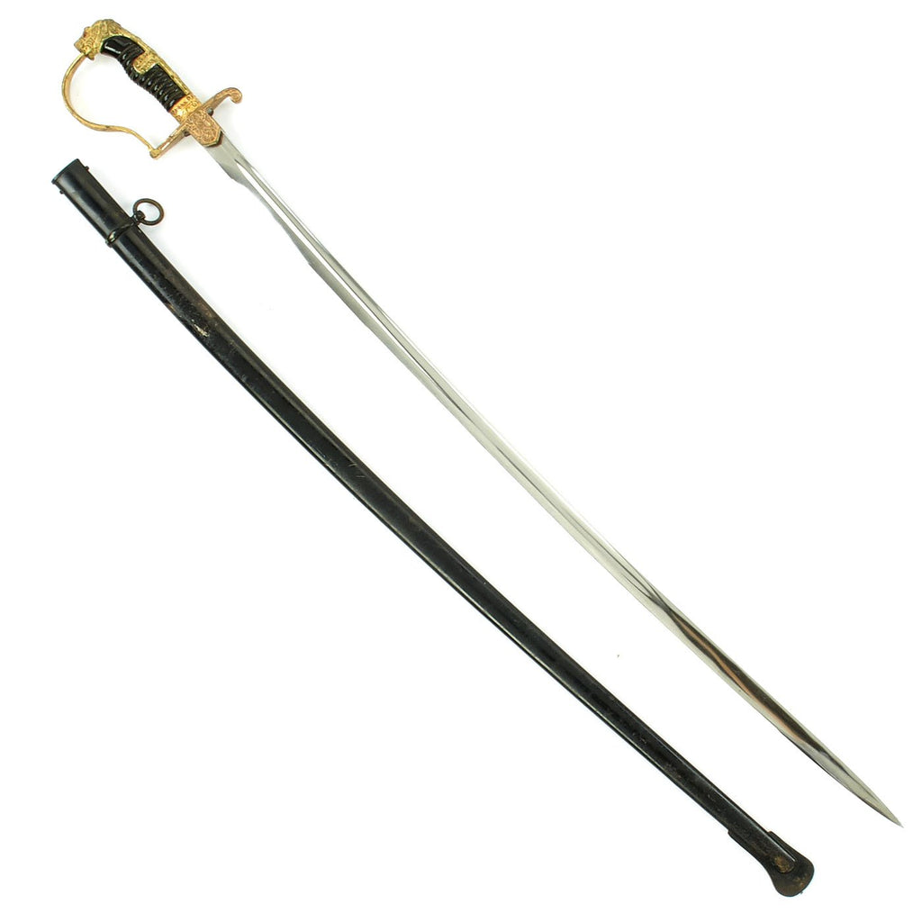 Original German WWII Officer's Lion Head Sword by ALCOSO of Solingen circa 1940-1943 Original Items