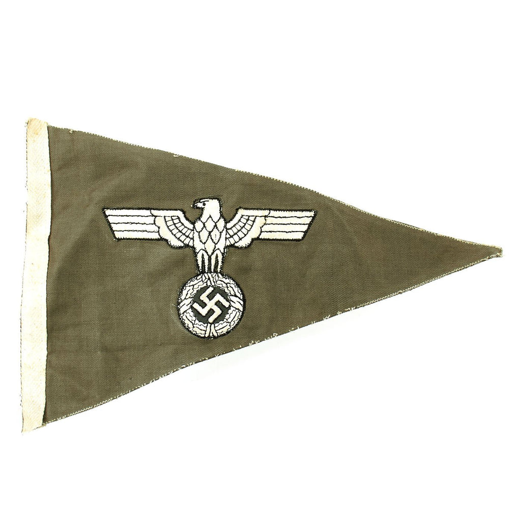 Original German WWII Wehrmacht Army Heer Officer Vehicle Staff Car Fender Pennant Flag Original Items