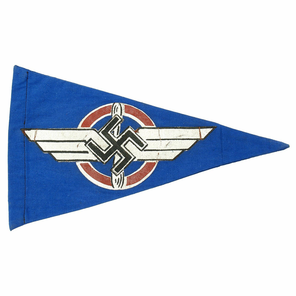 Original German Pre-WWII DLV Air Sports Association Car Pennant Flag - Deutschen Luftsport-Verbandes Original Items