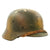 Original German WWII M40 Normandy Camouflage Trench Art Helmet - A Good German is a Dead One! Original Items