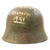 Original German WWII M40 Normandy Camouflage Trench Art Helmet - A Good German is a Dead One! Original Items