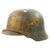 Original German WWII M40 Normandy Camouflage Trench Art Helmet - A Good German is a Dead One! Original Items